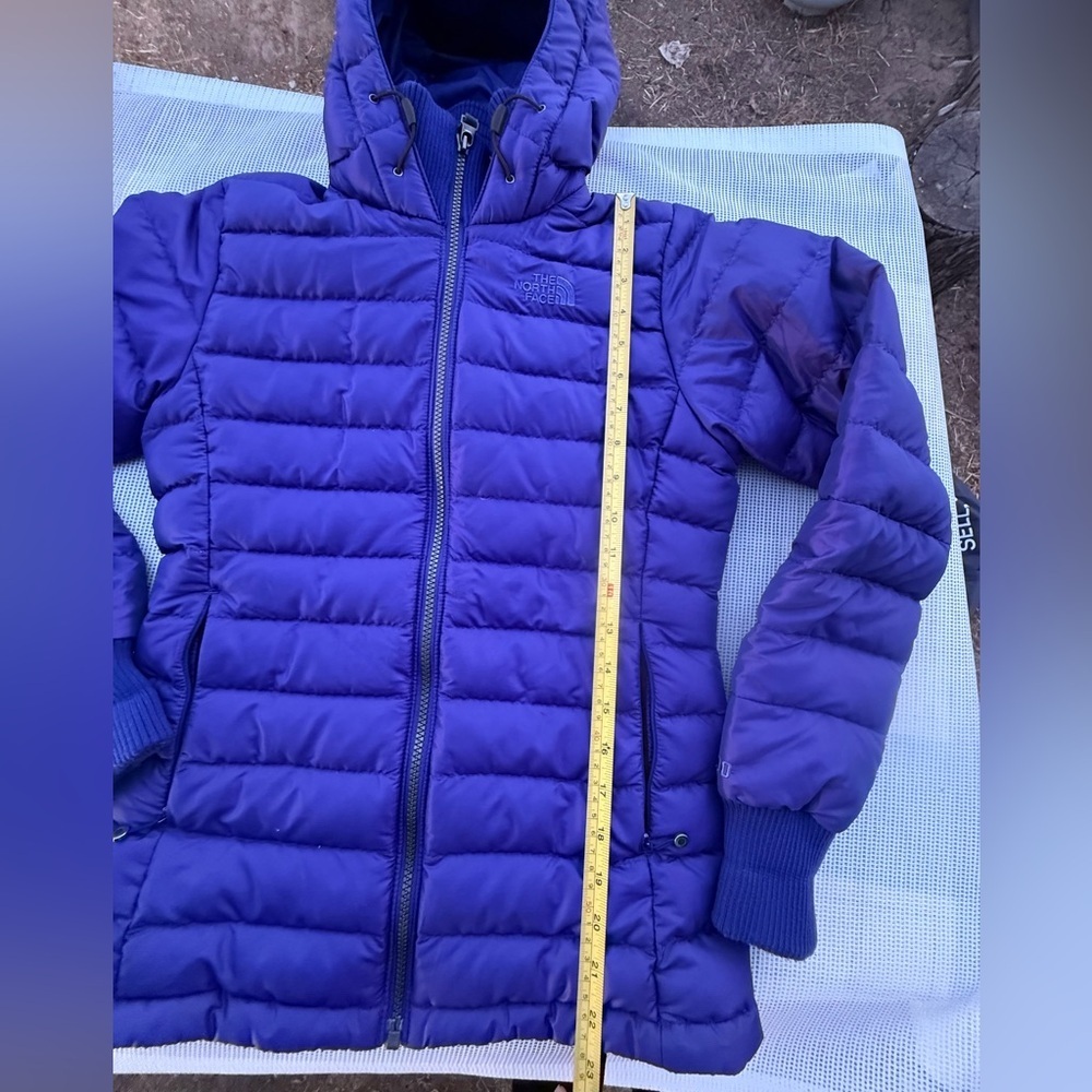 WOMENS The North Face Totally Down Hooded Jacket SZ S/P Purple 600 - Picture 4 of 16
